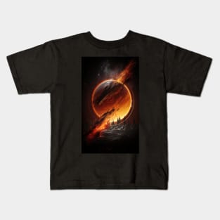 dark space planet Kids T-Shirt